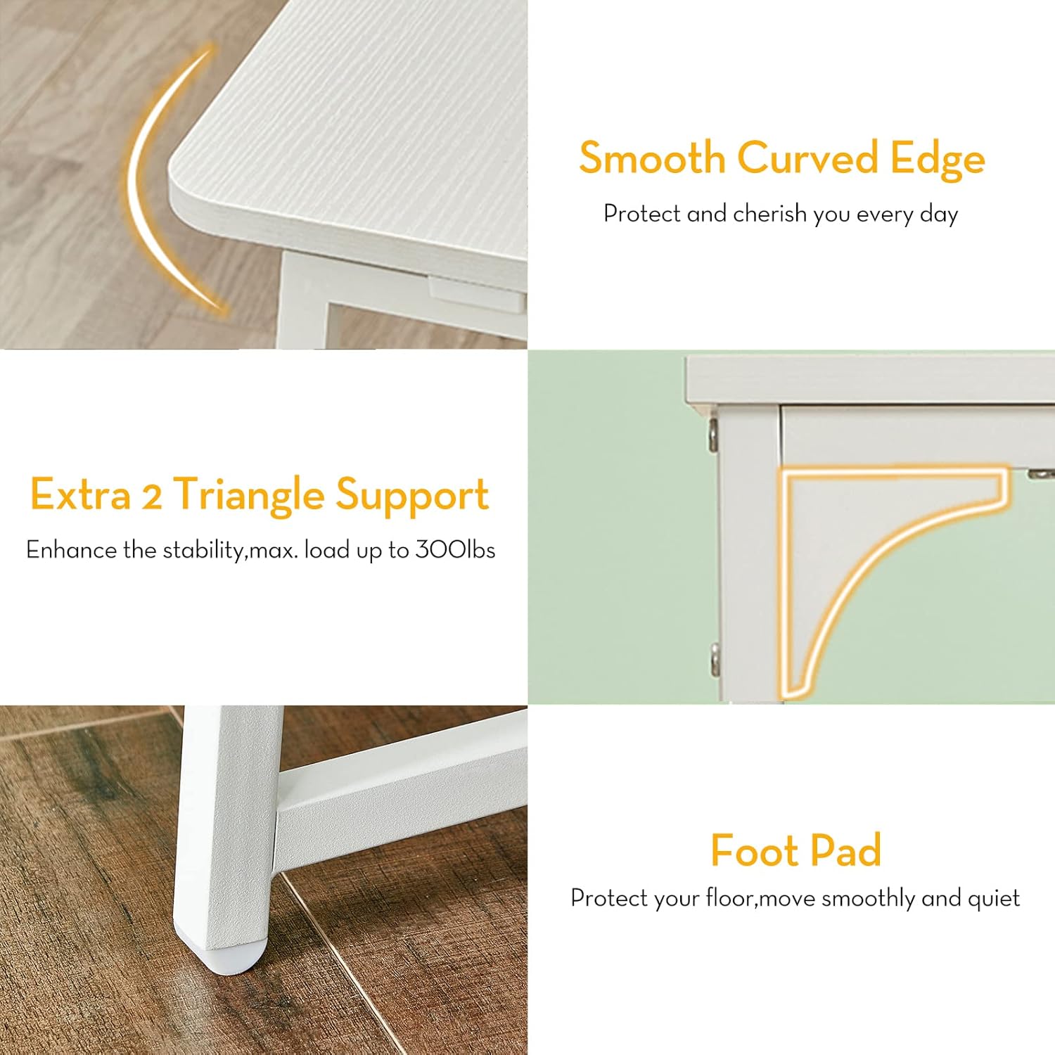 Folding Desk 31.5" Oak White Z2937