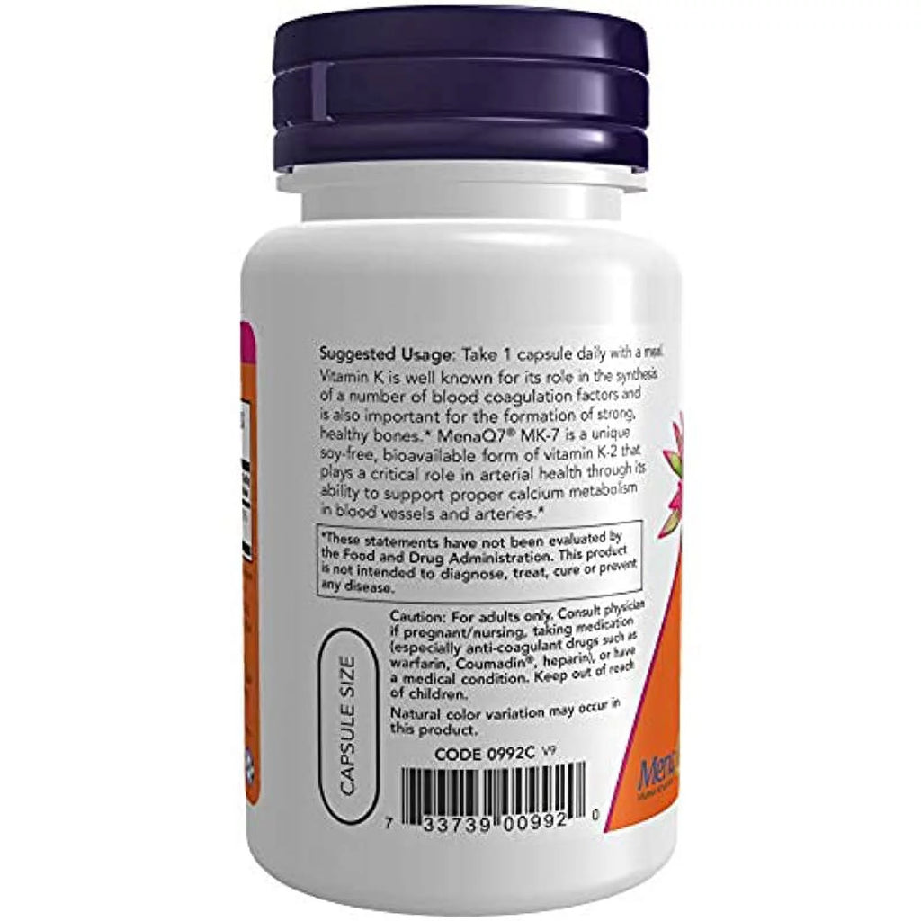 60 Veg Capsules Vitamin K-2 100 mcg X115905