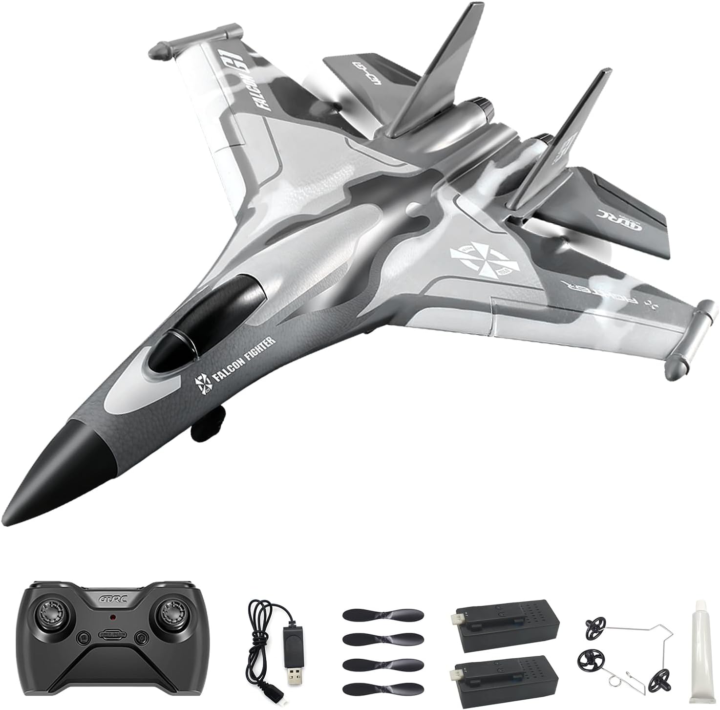 F22 RC Airplane 3 Channel Remote Control Fighter Toy, Ready to Fly, Two Batteries T2592