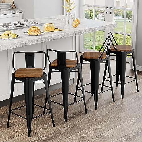 30 Inch Set of 4 Swivel Counter Height Metal Bar Stools Q2021