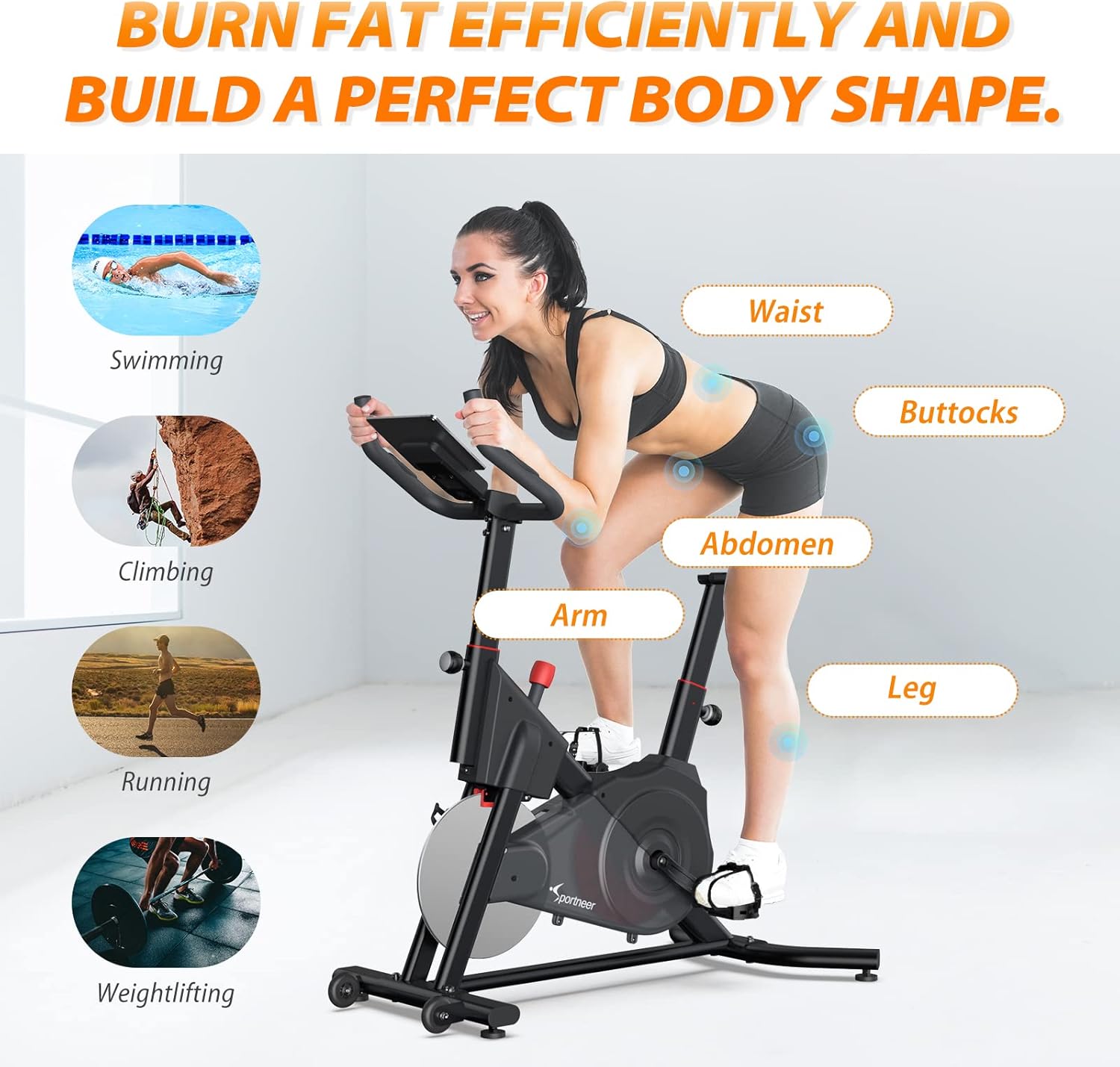 Black Magnetic Resistance Exercise Bike Y87290