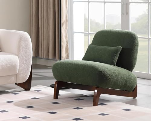 White 3 Seater Sherpa Boucle Sofa with Wood Legs A12741