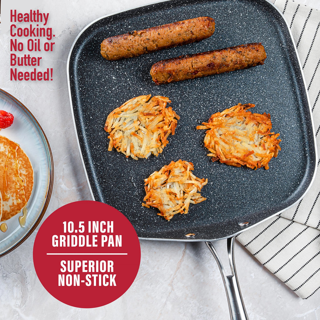 10.5 Inches Non-Stick Square Griddle Pan R7524