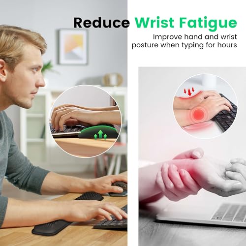 Black Memory Foam TKL Keyboard Wrist Rest I35274