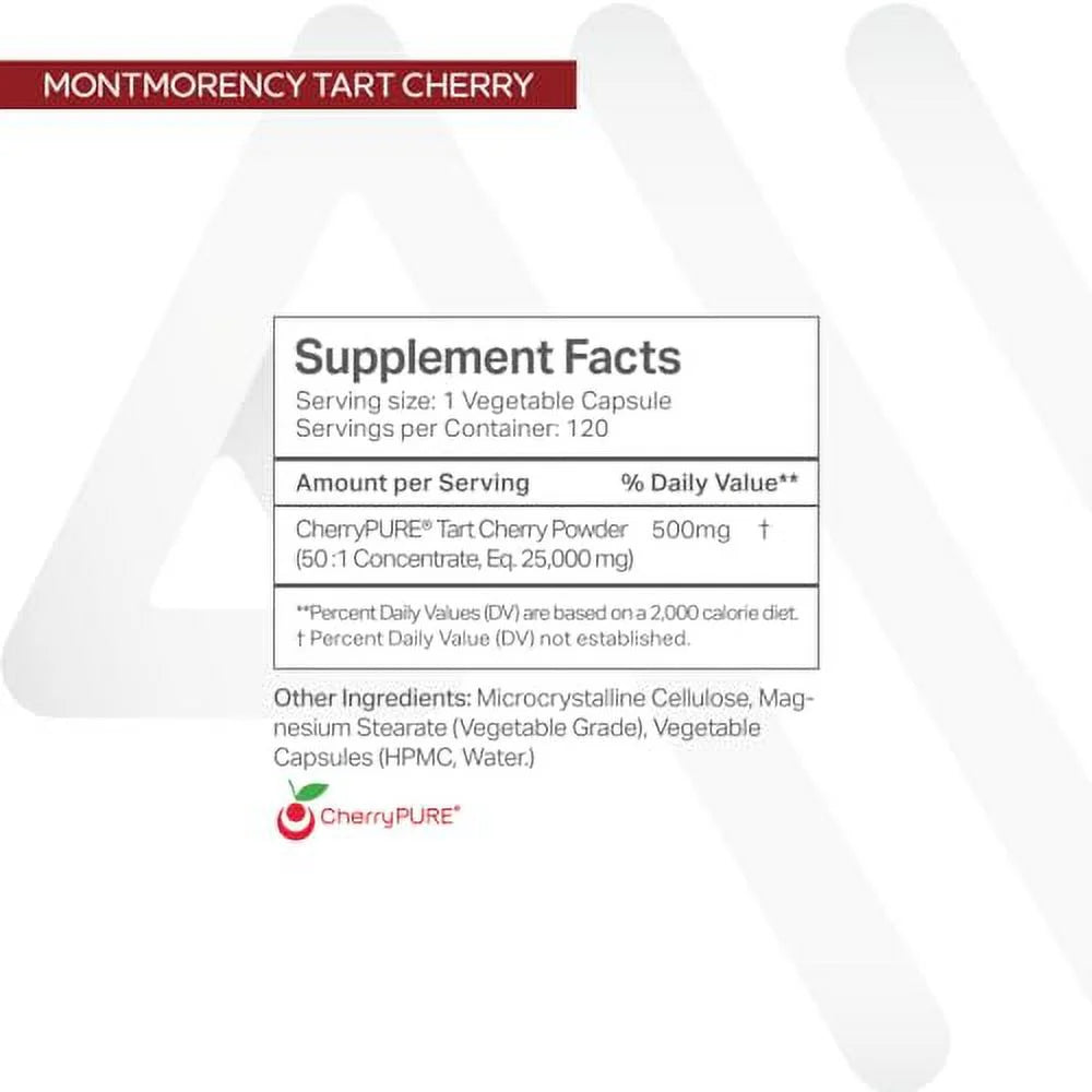 120 Veggie Capsules Tart Cherry Concentrate D760455