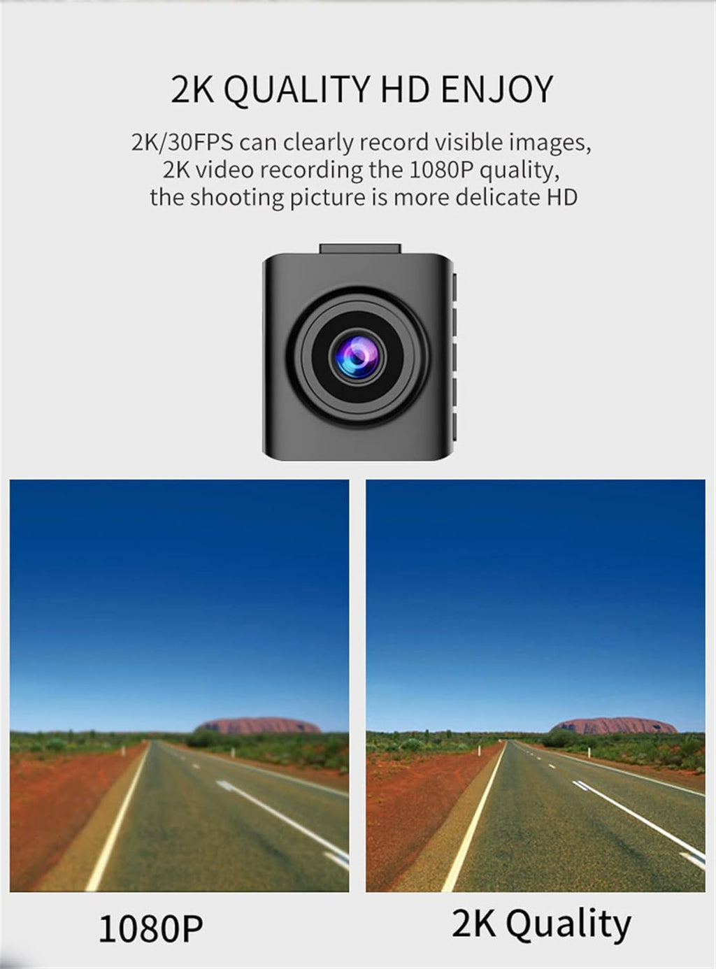1080P Dash Camera with 170° Wide Angle Night Vision G-Sensor E3717