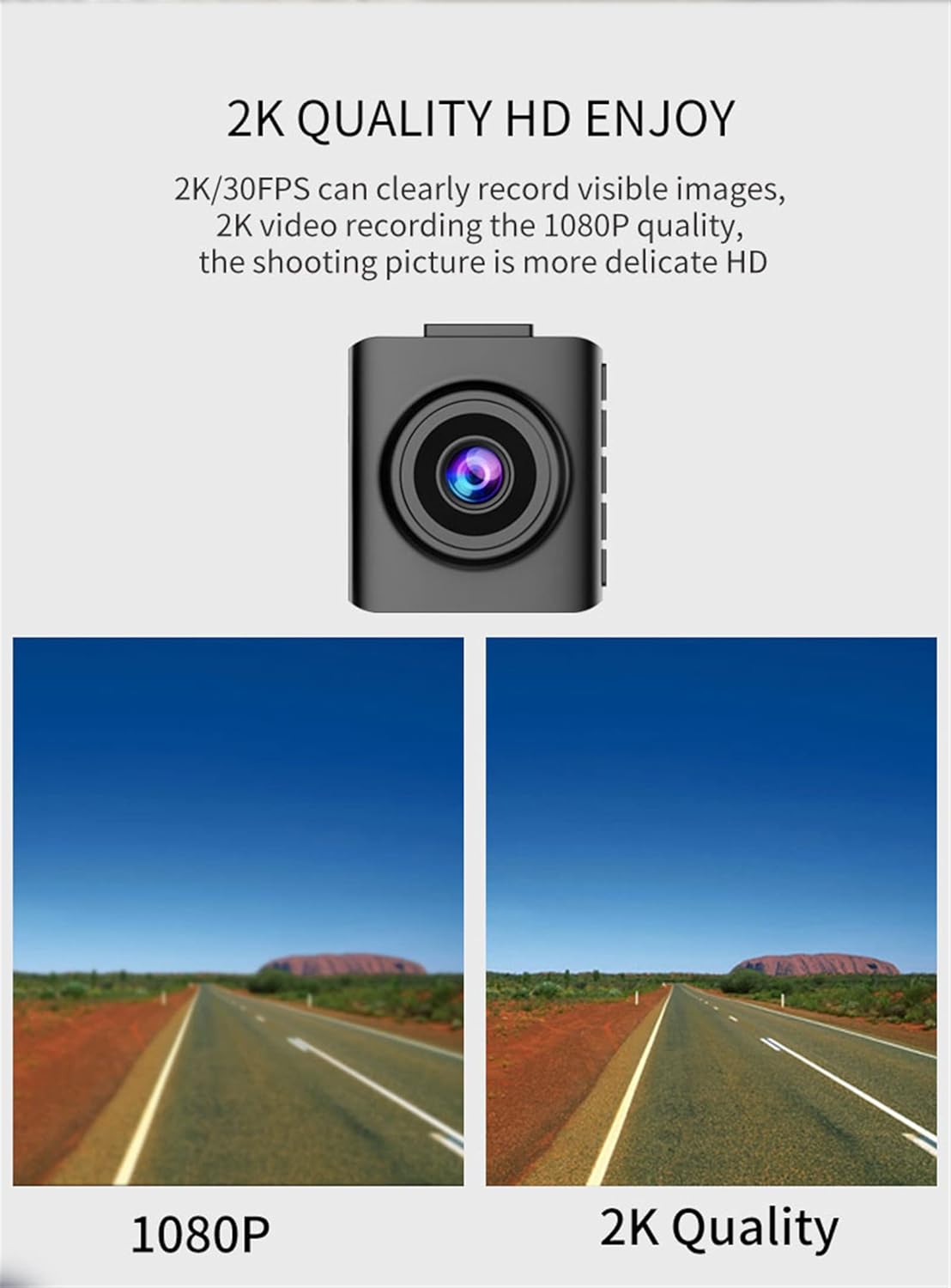 1080P Dash Camera with 170° Wide Angle Night Vision G-Sensor E3717