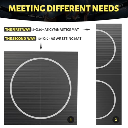10' x 10' Wrestling Mat, Durable Judo Mat, Jiu Jitsu Mats L555786