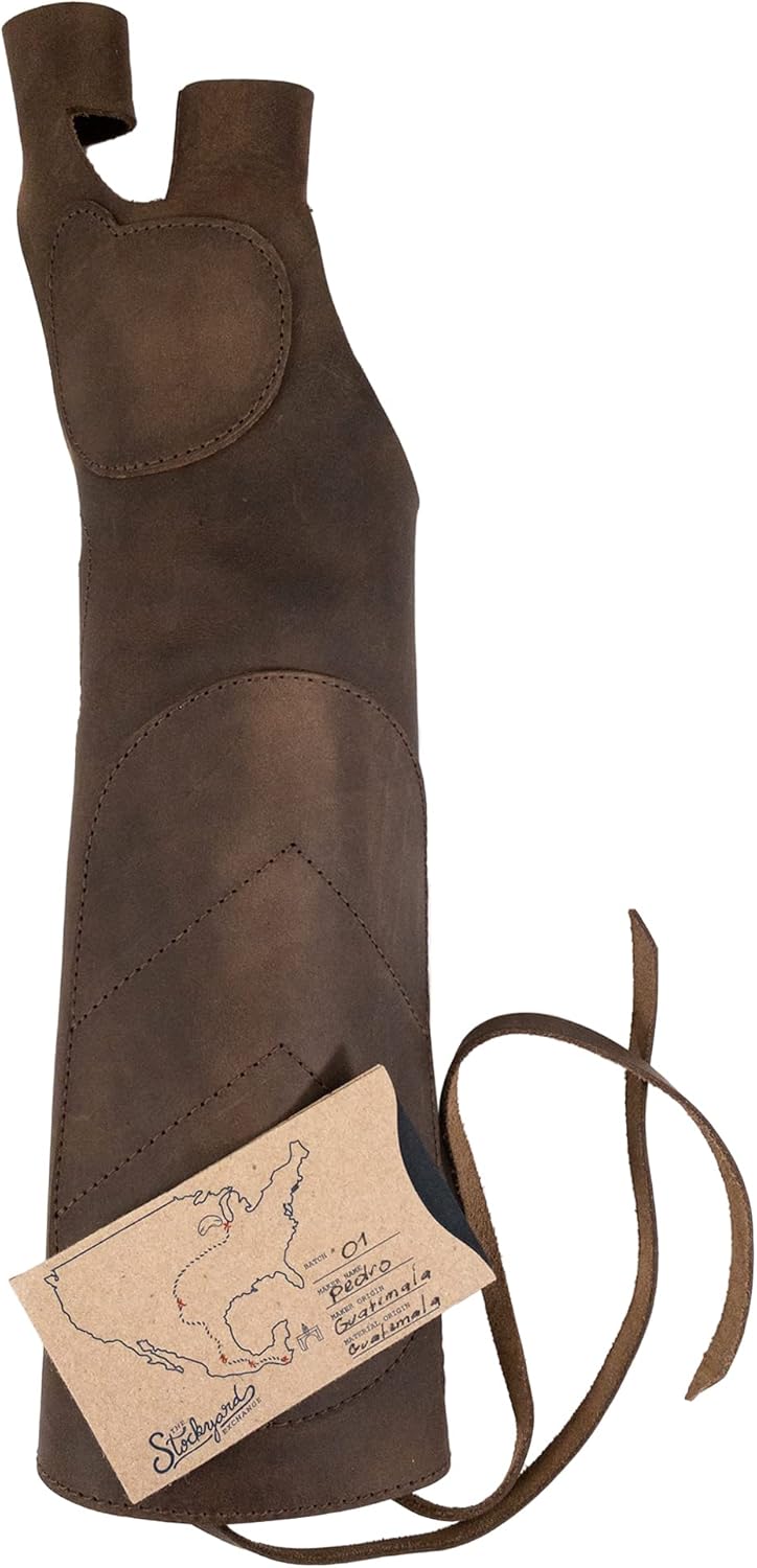 Bourbon Brown Full Grain Leather Forearm Guard F474