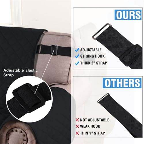 Grey Small Recliner Waterproof Sofa Cover V826831
