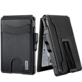 Slim Leather Bifold Wallet with Money Clip B98192