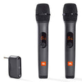 Black Wireless Two Microphone System with Dual-Channel Receiver F1576