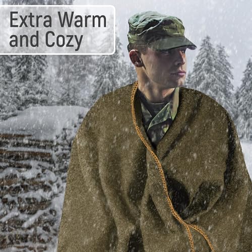 Navy 62X84 70% Wool Fire Retardant Wool Blanket M748