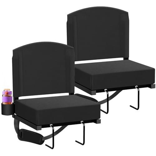 Black Bleacher Seat with Back Support R9321
