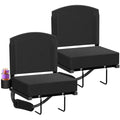 Black Bleacher Seat with Back Support R9321