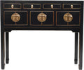 Black Lacquer Console Table U11134