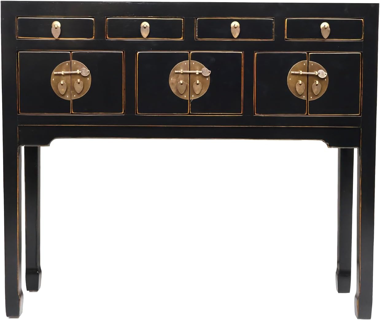 Black Lacquer Console Table U11134