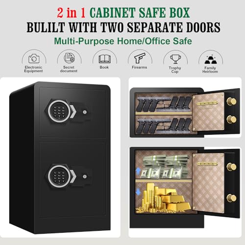 7.2Cu ft Water and Fireproof Large Safe with Two Departments G96091