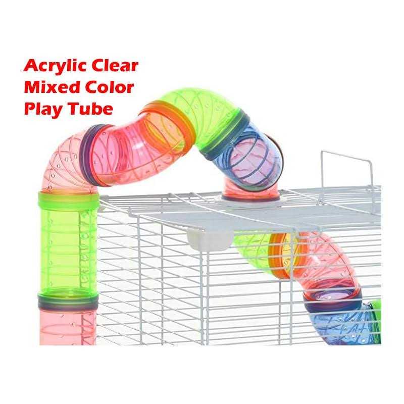 2 Levels Hamster Habitat Rodent Cage (Blue) B215575