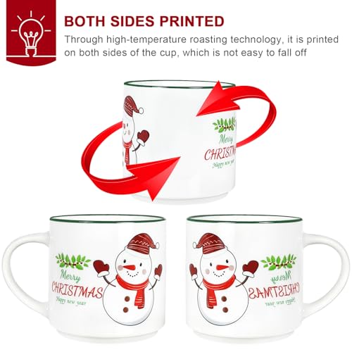 14oz Ceramic Coffee Mugs Set of 6 U623