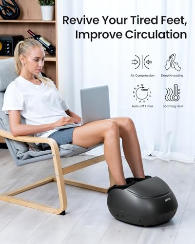 Black Electric Foot Massager with Heat M331061