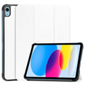 White Rugged PC Case with Tri-Fold Kickstand for iPad 10.9" 2022 B750