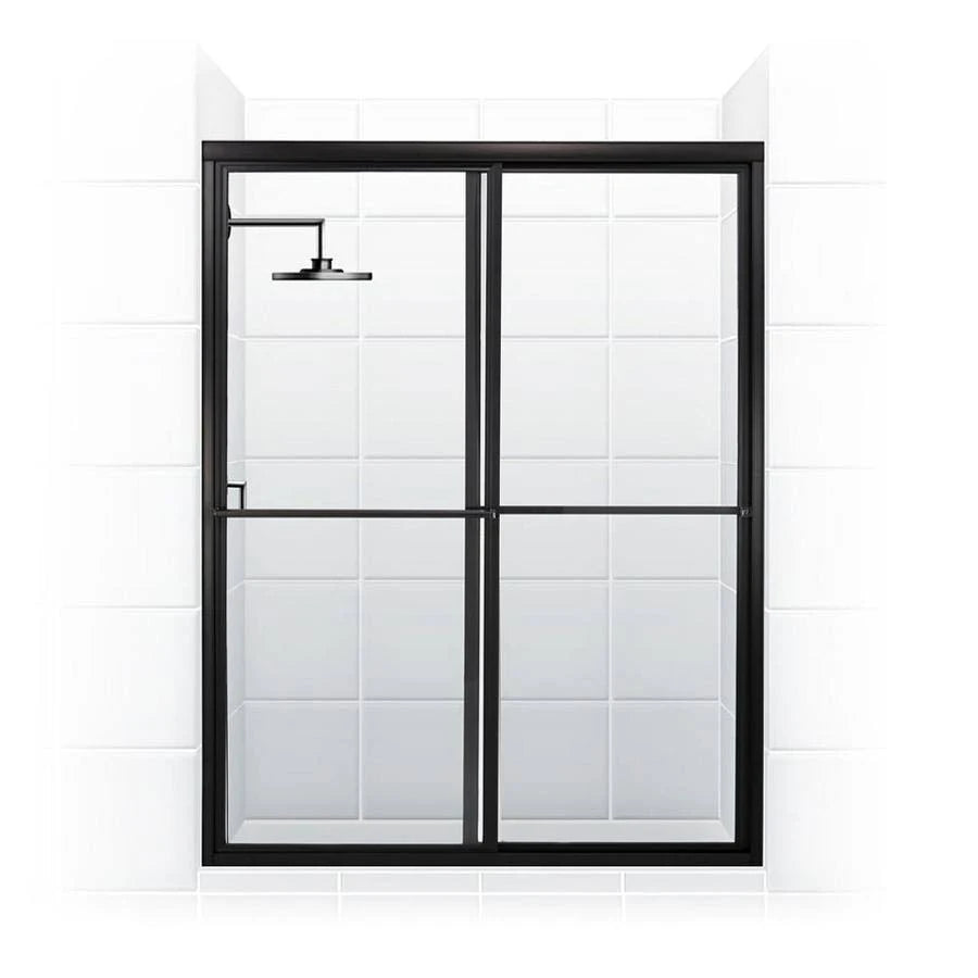 42 inch x 70 inch Framed Sliding Shower Door, Black N507