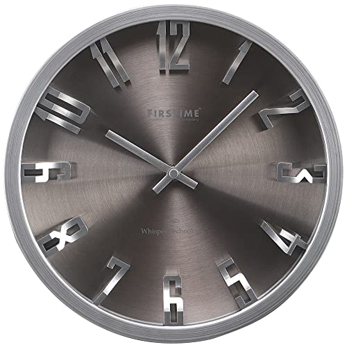 Silver 10 x 2 x 10 Wall Clock P20874