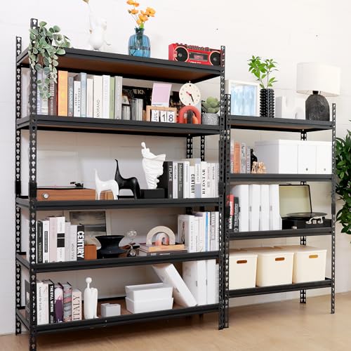 Black 4 Tier Heavy Duty Metal Storage Shelves D97393