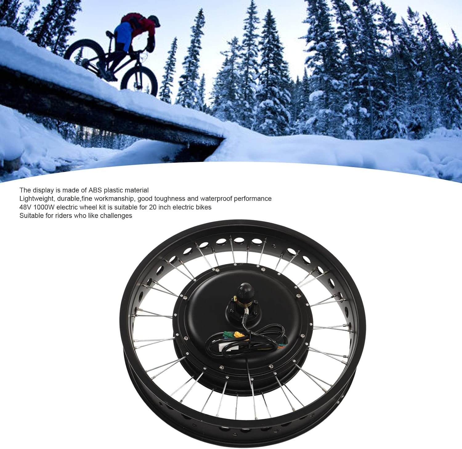48V 1000W 20Inch Electric Bike Conversion Kit with S866 Display U387
