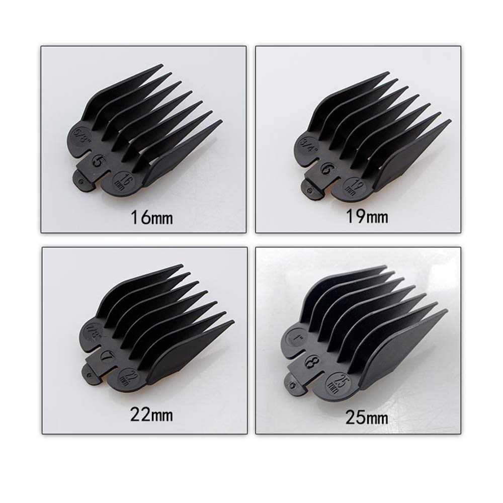 8 Pcs Black Hair Clipper Combs Guides Set D6996