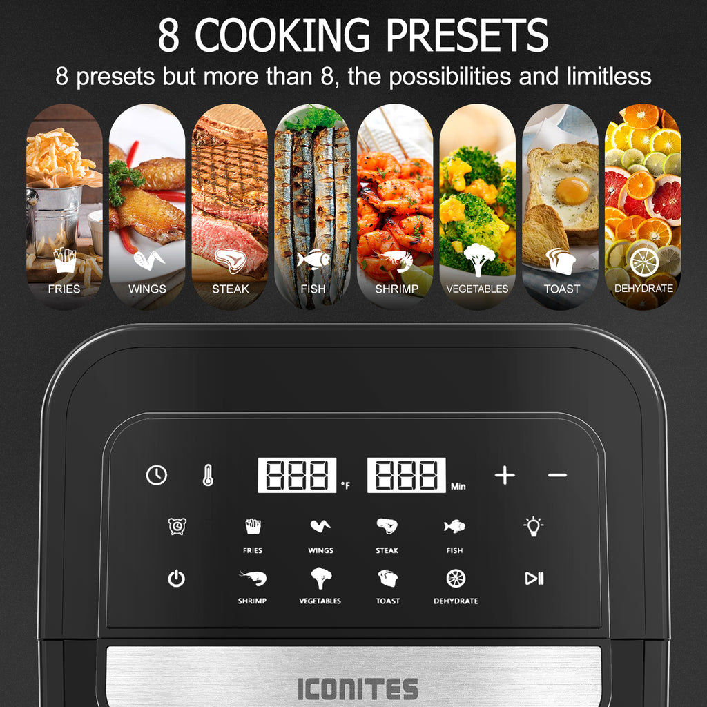 8-in-1 6.5 Quart Air Fryer Oven with Digital Touch-Screen I5071
