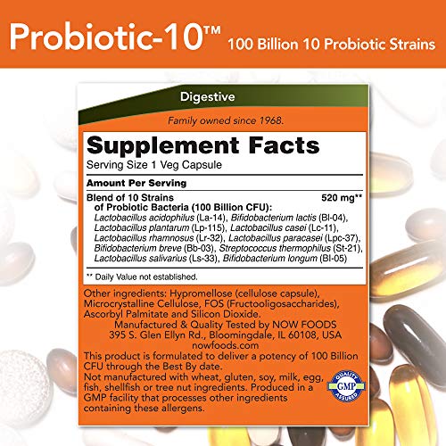 30 Veg Capsules Probiotic-10 100 Billion C649