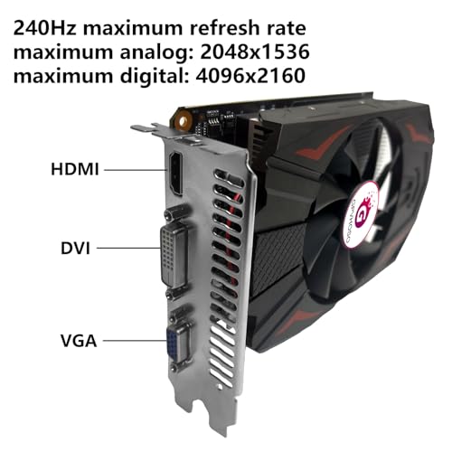 4GB GDDR5 Graphics Card, PCI Express 3.0x16, VGA, HDMI, DVI-D L410055