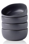 Stoneware Cereal Bowls Set of 6, 28oz Matte Black H427533