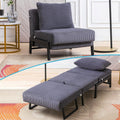 Foldable Sleeper Sofa Bed Dark Grey G77045
