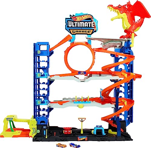 Ultimate Garage Toy Car Track Set with 2 Die-Cast Toy Cars B607