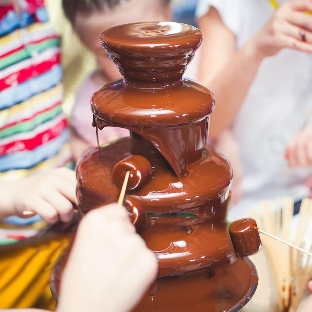 4 Tier Electric Stainless Chocolate Fondue Fountain D457355
