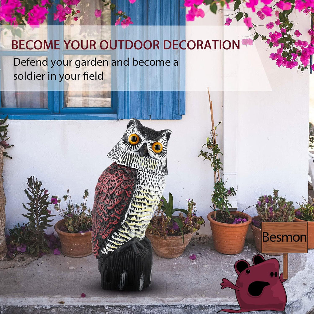 Plastic Owl Decoy with Rotating Head C357