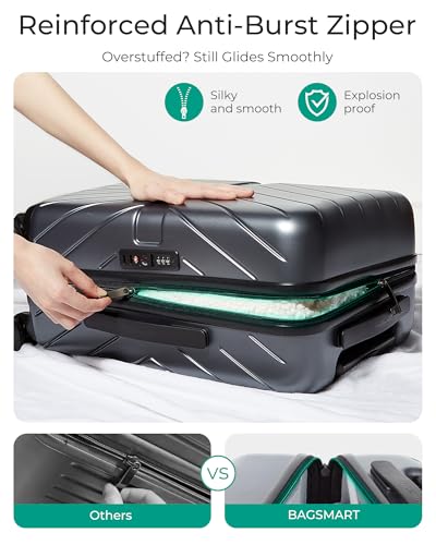 Black 20 inch Polycarbonate Hardside Carry On Luggage N143135