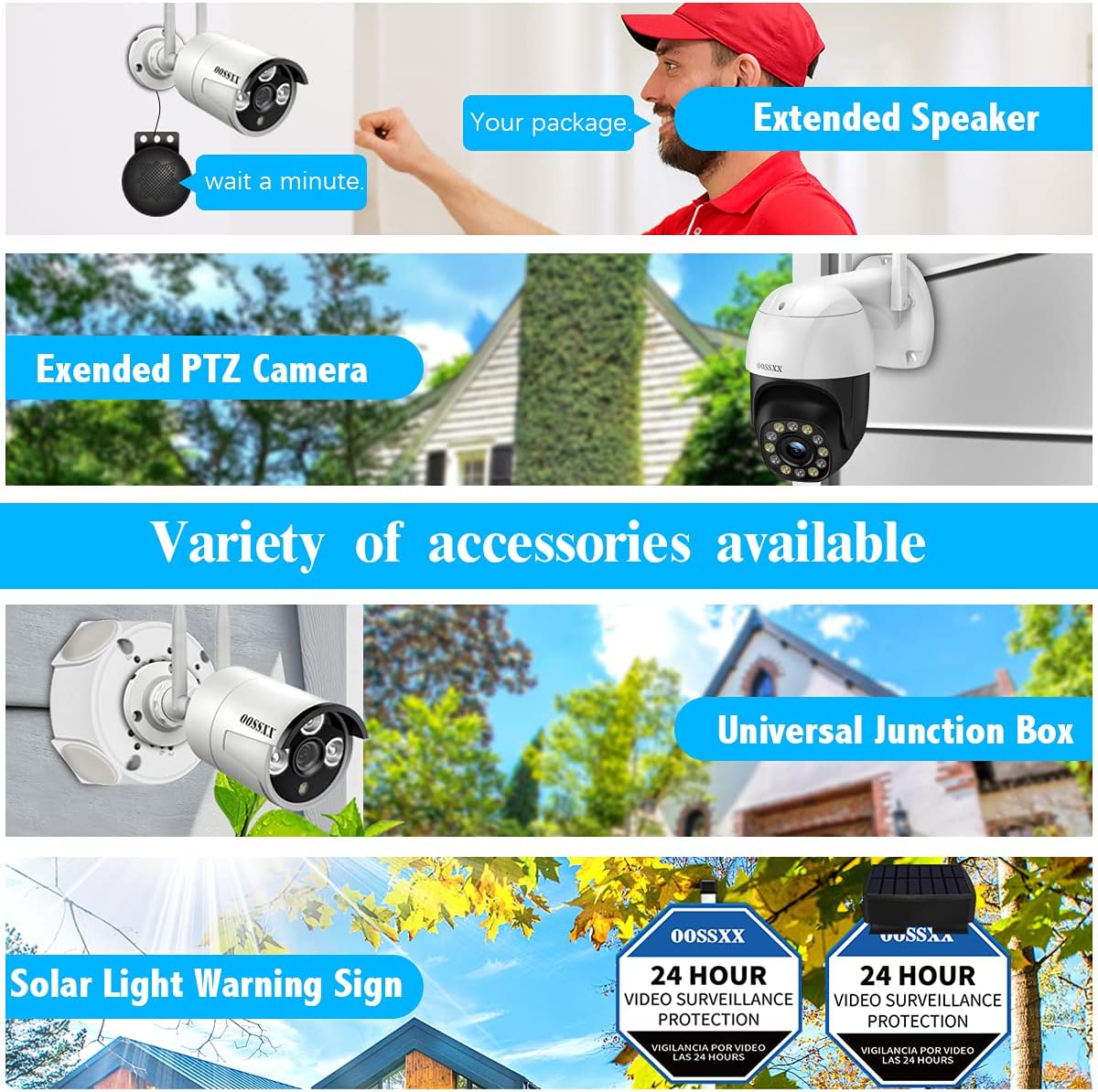 2K 3.0MP Wireless Home Security Camera System with 10inch Monitor and 1TB G53519