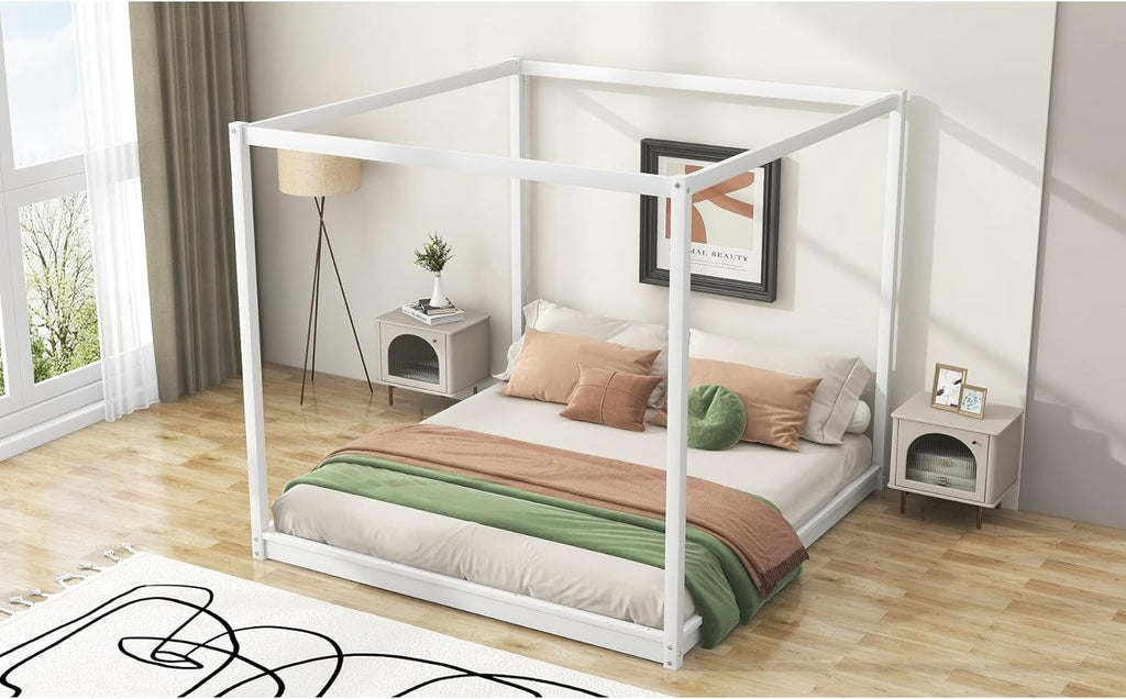 White Pine Wood Canopy Platform Bed Support Legs R7721