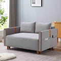 Black Velvet Convertible Sofa Bed with Storage X3326