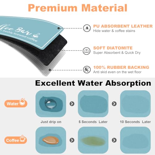 16"x24" Absorbent Coffee Bar Mat F4655