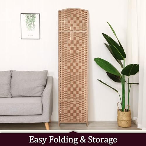 Dark Coffee 4 Panel Room Divider Y740