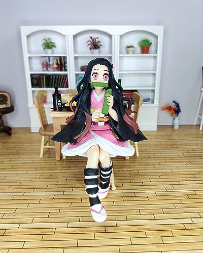 Nezuko Figure Eating Rice Balls Sitting Pose Demon Action Figures Anime Devil Slayer Figure Desktop Decor Collection Toy D796287