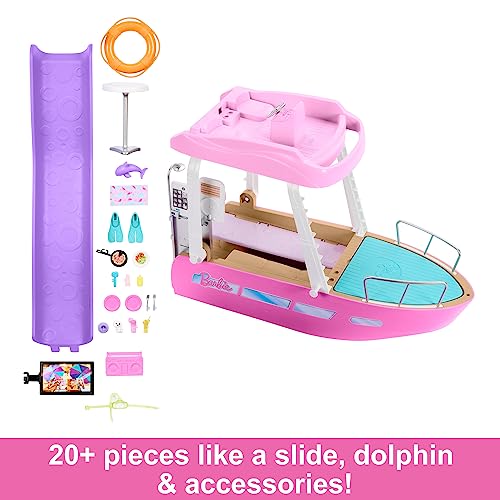 Barbie Toy Boat Playset with 20+ Ocean-Themed Accessories A660