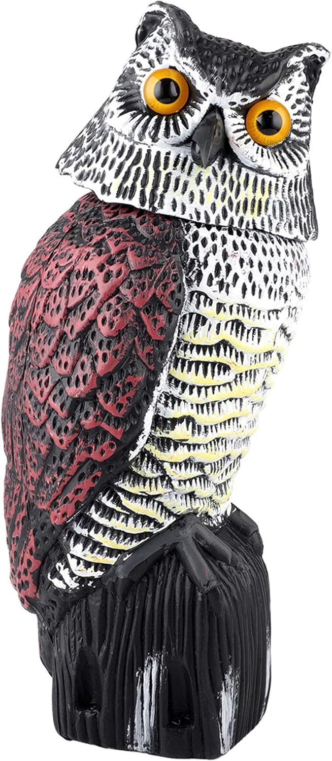 Plastic Owl Decoy with Rotating Head C357