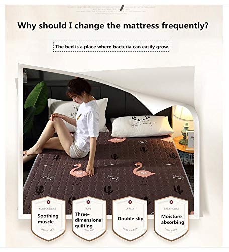 Non-slip Quilting Double Mattress Pad Futon Mattress 100x200cm P1415