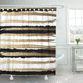 Futuristic Drawn by Brush Gold Paints and Black Ink Bathroom Decor Bath Shower Curtain 60x72 inch H8237